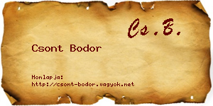 Csont Bodor névjegykártya